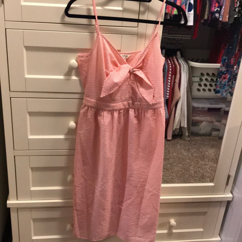 Orange seersucker dress - never worn